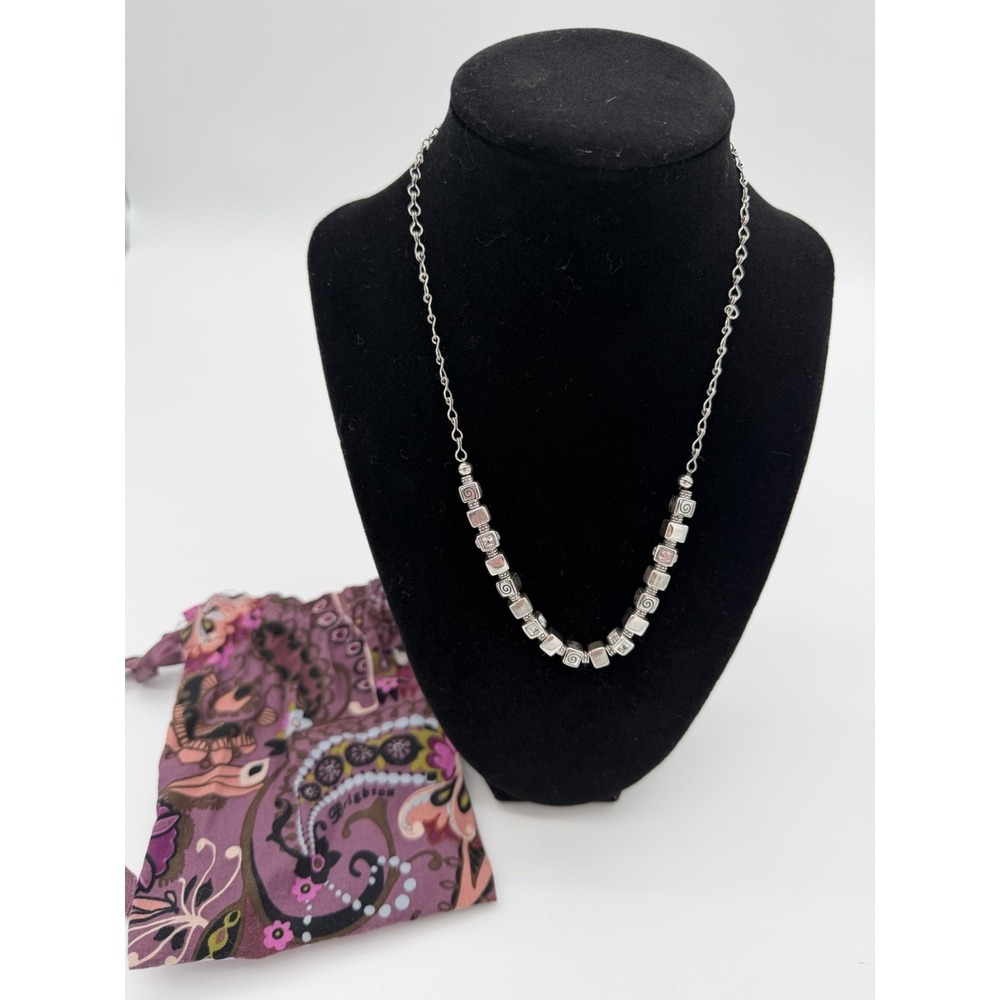 Brighton Silver Tone Cube Necklace-Excellent‎ Pre-Owned Condition